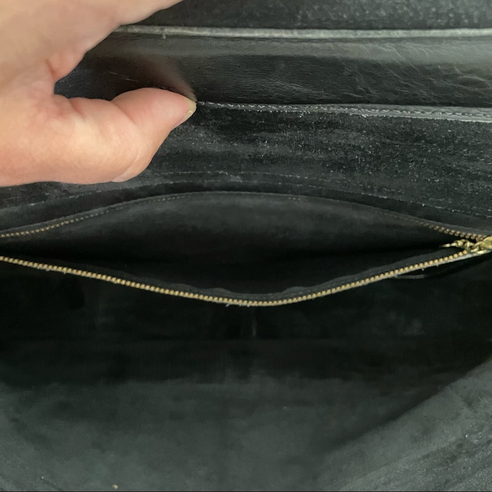 Vintage Laura USA Black Leather and Brass Briefcase Bag - Picture 10 of 12